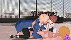 Makima and Denji explore intimate moments in Chainsaw Man hentai