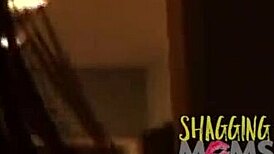 Busty blonde milf sucks black cock and gets cum on tits