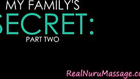 Asian fetish masseuse gives blowjob and handjob during nuru massage, ending with facial.