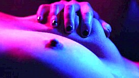 Busty Abigail Mac licks pussy of her bestie in Girlsway scene.