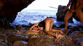 Rough bareback sex with tight girlfriend.