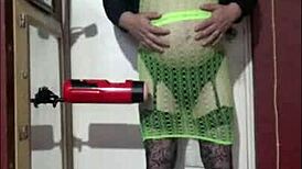 i love giving myself a machine masturbation as a shy crossdresser.