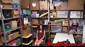 Real Amateur Rides Dick After Caught Stealing