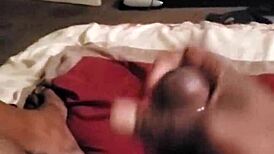 chocolate jerk off leads to massive cumshot, so tasty