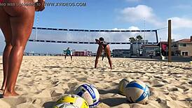 big booty african beach volleyball game