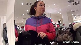 Wow, Czech nympho seduced at shopping centre! How did she get pounded in POV?