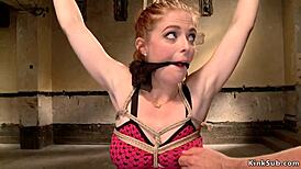 Whoa, master using anal toys on slave in fishnet socks is intense 😈