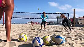 big booty african beach volleyball game
