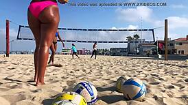 big booty african beach volleyball game