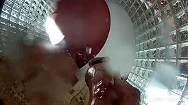 Christy Mack's backstage lesbian shower fun