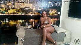 omg, rebecca santos in hardcore pov anal with blonde latina orgasm and cumshot 😘