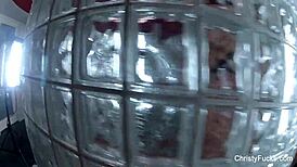 Christy Mack's backstage lesbian shower fun