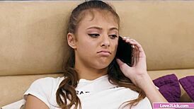 Teen hides in a blanket licking her girlfriend's cunt while fingering and masturbating in this asian lesbian scene