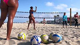 big booty african beach volleyball game