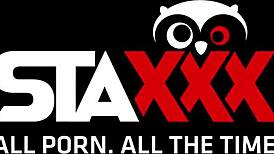 Blonde bombshell Cindy sucks and fucks in her red stockings, doesn't she?