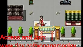 in this new porn hentai game a cute blonde has sex with multiple men