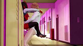 Meruccubus Gets Sucked Off After Studying! 3D Hentai Uncensored