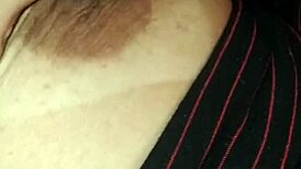 She fell asleep watching Netflix, and I filmed her saggy natural tits secretly.