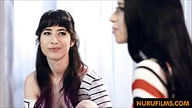 Damn! Stepsisters Relive Teen 18+ Bath Memories!