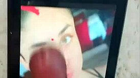 Kareena Kapoor Cum Tribute with Sultry Indian Milf Action