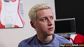 Step daddy catches son watching gay porn