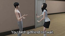 hermanastro folla a su hermanastra japonesa después de una discusión