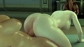 3D futanari animation with raw pussy sex craving hot cum inside