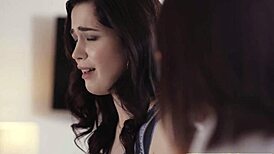 Sorority chick fucks brunette's pussy