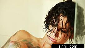 PASSIONATE POST-WORKOUT SHOWER SEX WITH NASTY SLUT BONNIE ROTTEN
