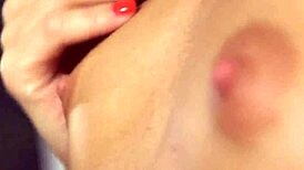 girl engages in solo rubbing activity with wet sensation