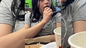 My friend uses me as dessert and finishes inside