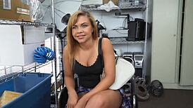 Horny latina gets FUCKED!