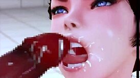 Chun-li takes on a massive black cock in wild 3D hentai action.