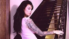 Tera Patrick huge tits exposed after clothes ripped.