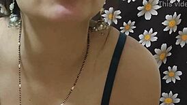 I grab my sali by the mouth and fuck her tight pussy from behind in the kitchen