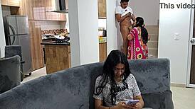 mother-in-law blows me hard on stairs!