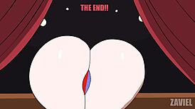 Pornmi Zaviel sucks monster cock in cartoon 😈