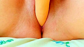 Cute Stepsister Masturbates Tight Pink Pussy With Big Dildo