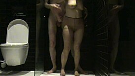 Portuguese couple fucks in hotel shower