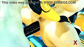 Horny Futa Android Cuffed And Fucked, Feeling Intense Pleasure