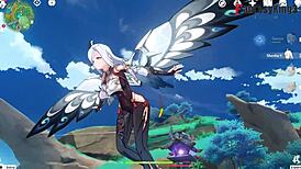 Shenhe Foot Work in Genshin Impact