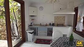 Latina Debt Collector Fucks Outdoors For Cash