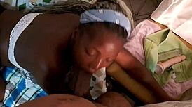 loving that big black cock with ebony goddess in lingerie fucking