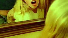 Tiny Teen Sucks Cock in Bathroom Mirror During Family Get-Together