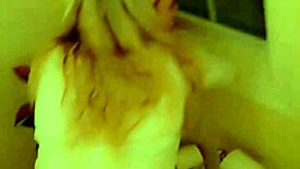 Tiny Teen Sucks Cock in Bathroom Mirror During Family Get-Together