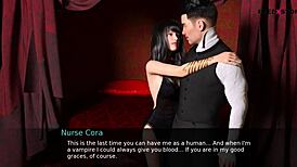 Nurse Cora fucking John before turning vampire, she whispers.
