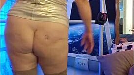 Hotwife Steffi Shimmering Pussy Dance with Vibrator and Toys