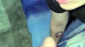 Blonde dives into deepthroat action