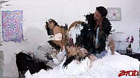 brunette beauty charlotte cross gets anally fucked, contrasting her innocent looks with wild passion