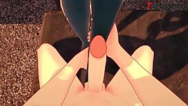 Shenhe Foot Work in Genshin Impact